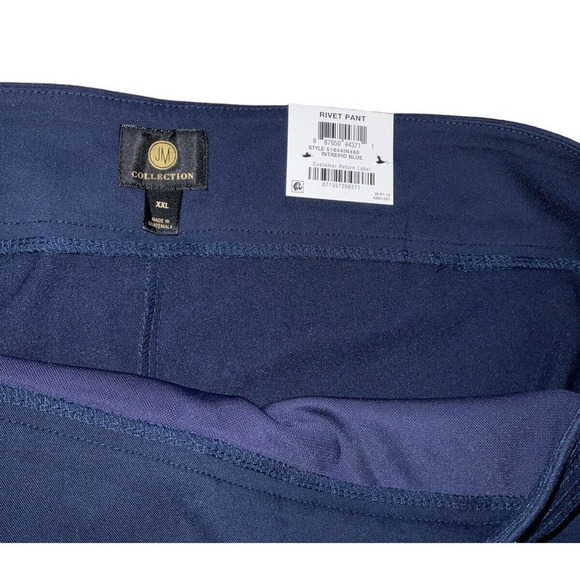 JM Collection Women's Pull On Tummy Control Slim Leg/Rivet Pants 2XL Blue - Picture 7 of 15